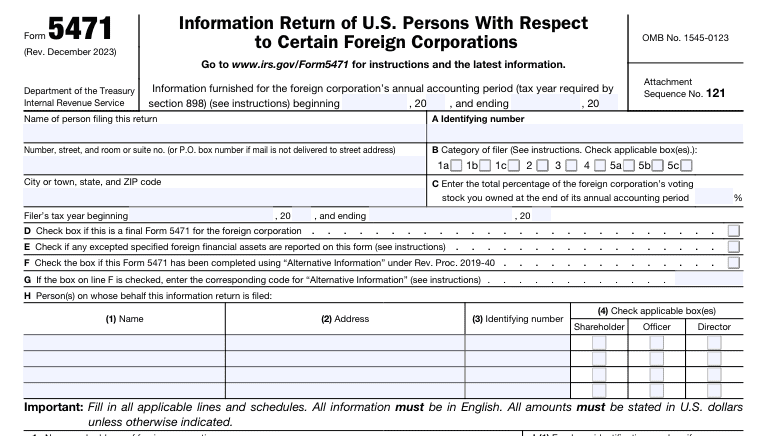 IRS Form 5471